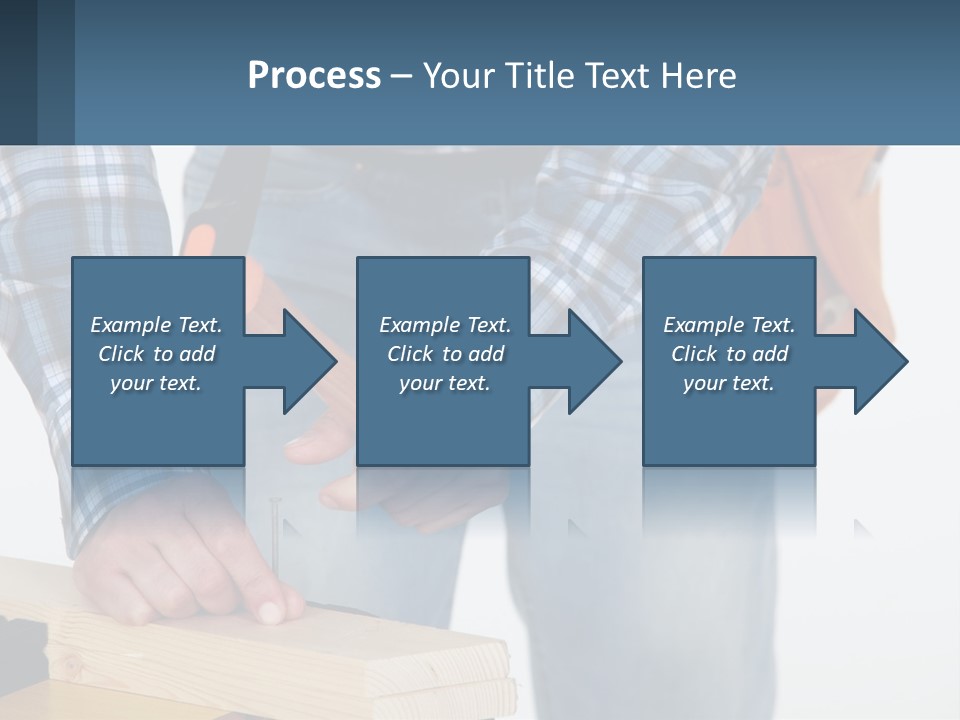 A Person Holding A Hammer And A Piece Of Wood PowerPoint Template