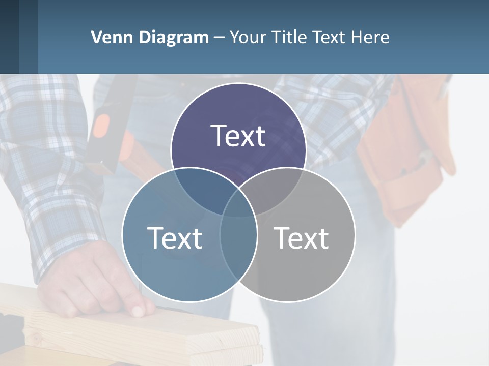 A Person Holding A Hammer And A Piece Of Wood PowerPoint Template