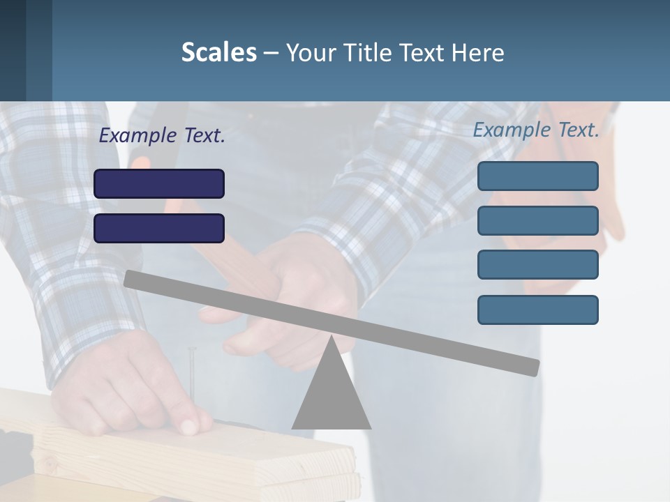A Person Holding A Hammer And A Piece Of Wood PowerPoint Template