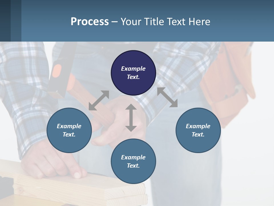 A Person Holding A Hammer And A Piece Of Wood PowerPoint Template