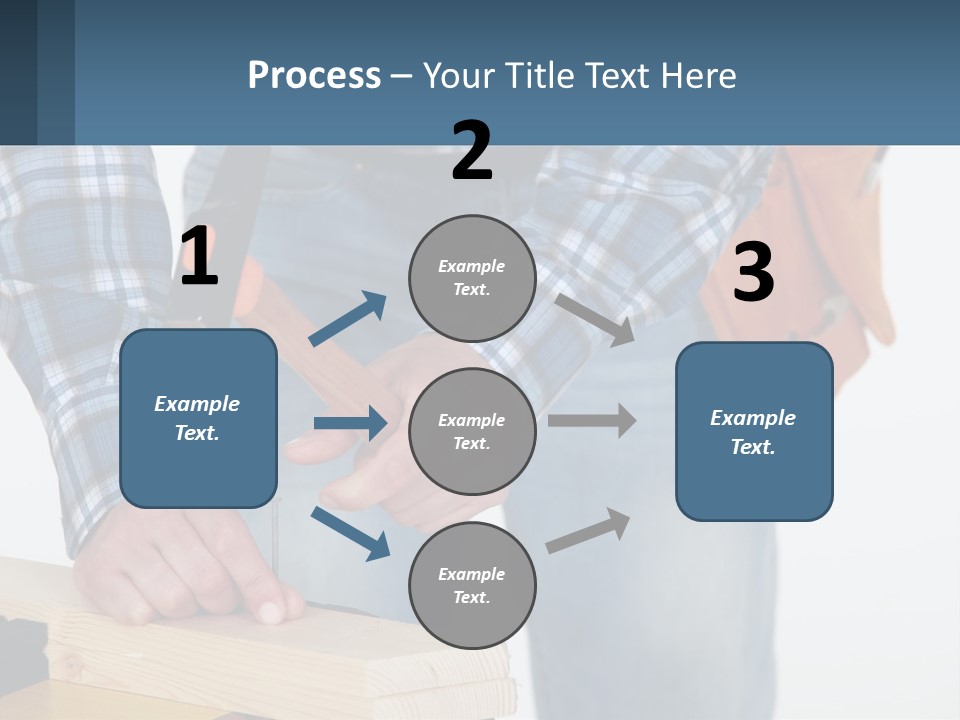 A Person Holding A Hammer And A Piece Of Wood PowerPoint Template