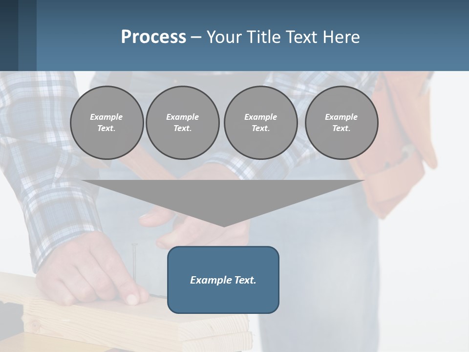 A Person Holding A Hammer And A Piece Of Wood PowerPoint Template