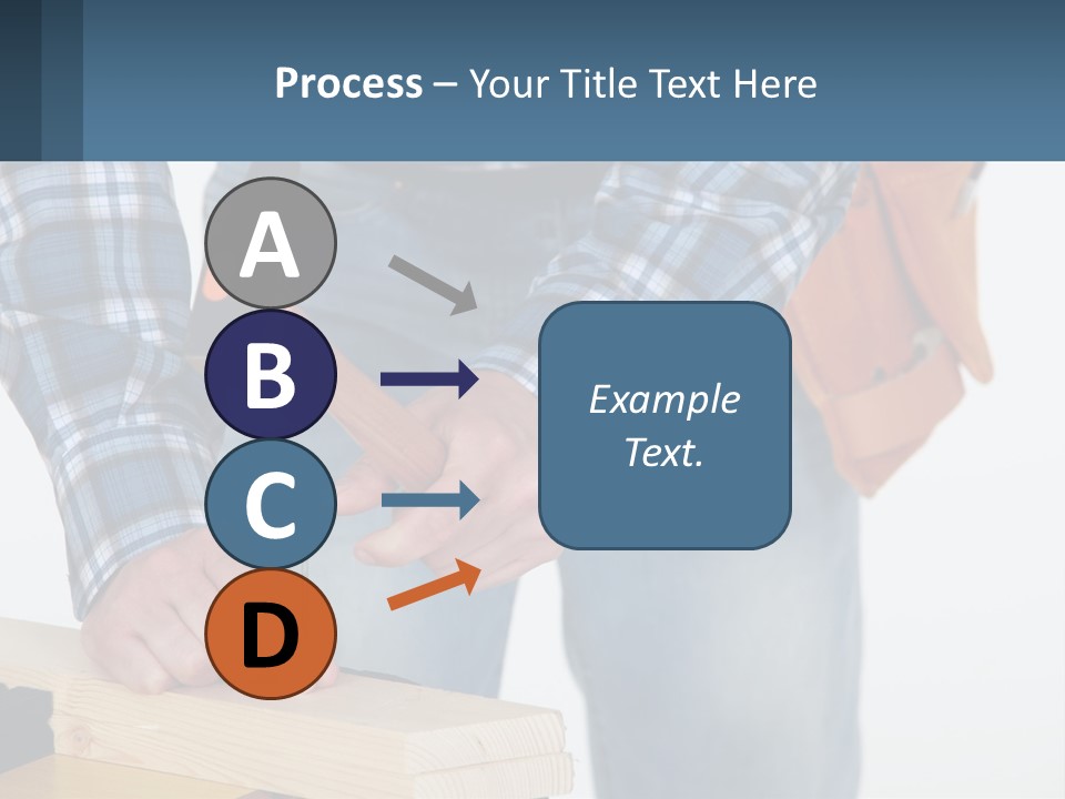 A Person Holding A Hammer And A Piece Of Wood PowerPoint Template
