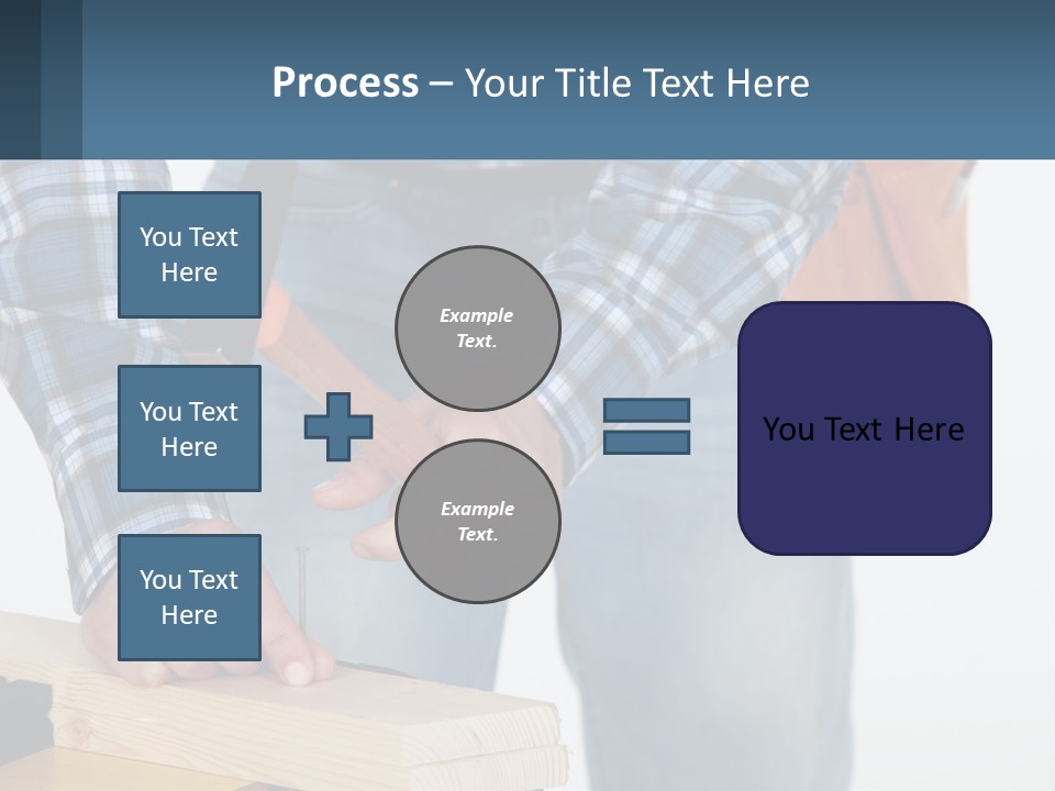 A Person Holding A Hammer And A Piece Of Wood PowerPoint Template