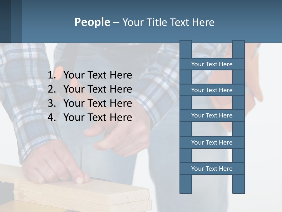 A Person Holding A Hammer And A Piece Of Wood PowerPoint Template