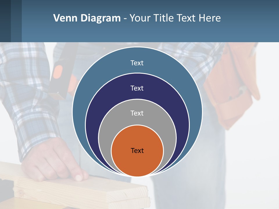 A Person Holding A Hammer And A Piece Of Wood PowerPoint Template