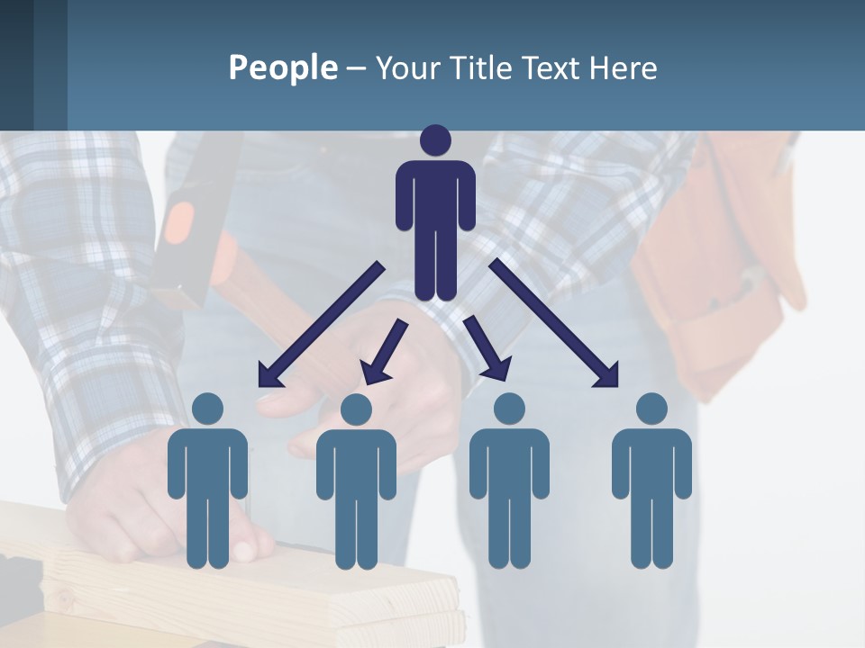 A Person Holding A Hammer And A Piece Of Wood PowerPoint Template