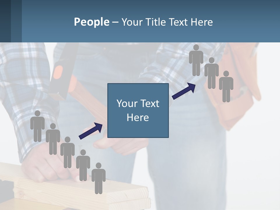 A Person Holding A Hammer And A Piece Of Wood PowerPoint Template