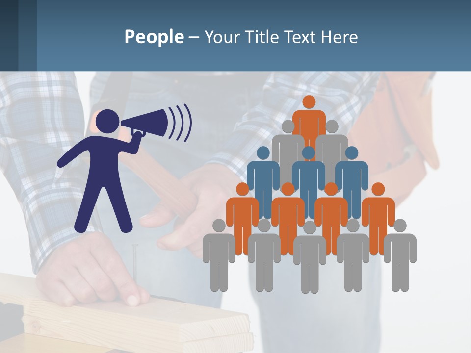 A Person Holding A Hammer And A Piece Of Wood PowerPoint Template