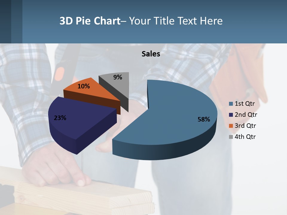 A Person Holding A Hammer And A Piece Of Wood PowerPoint Template
