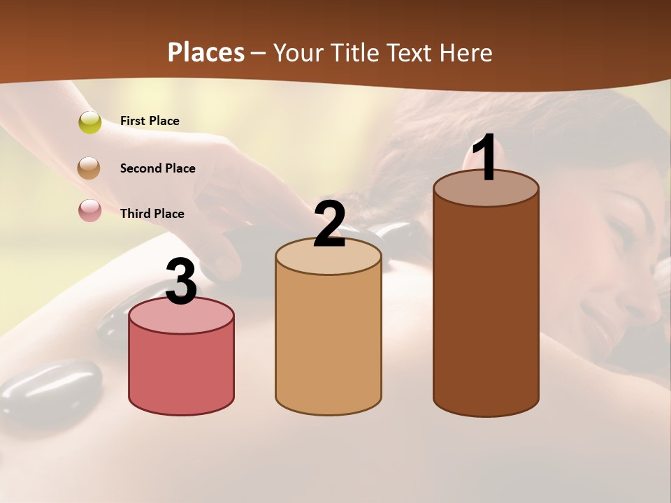 A Woman Getting A Hot Stone Massage At A Spa PowerPoint Template