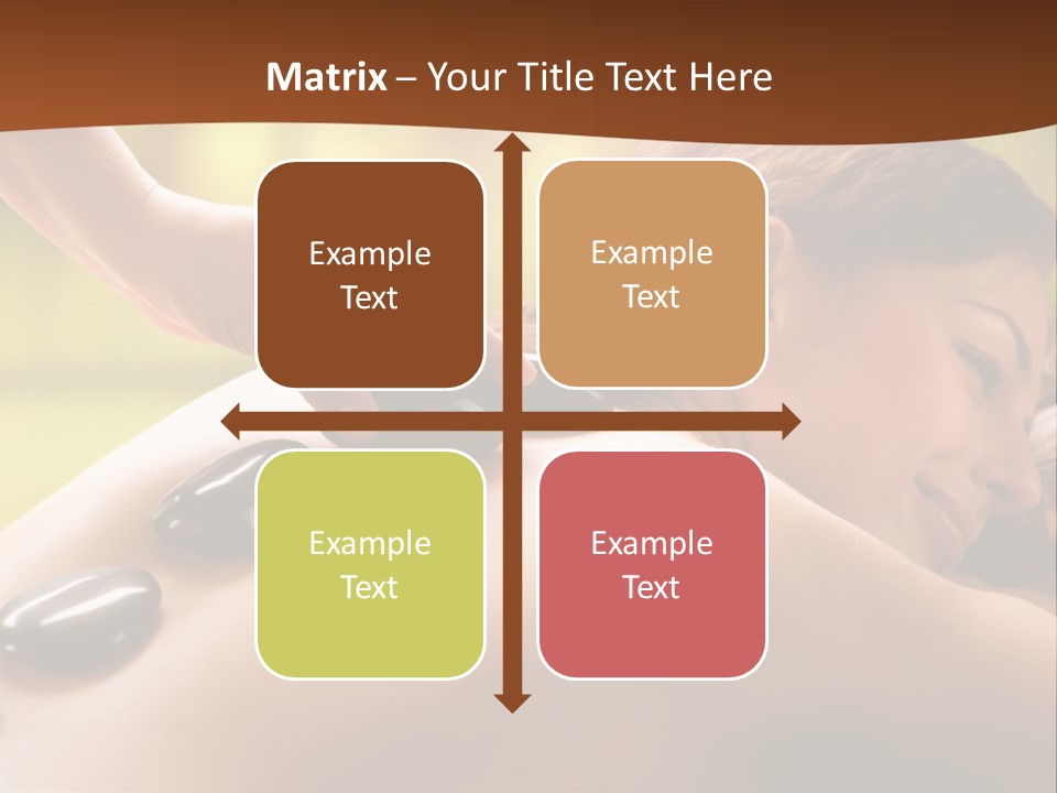 A Woman Getting A Hot Stone Massage At A Spa PowerPoint Template