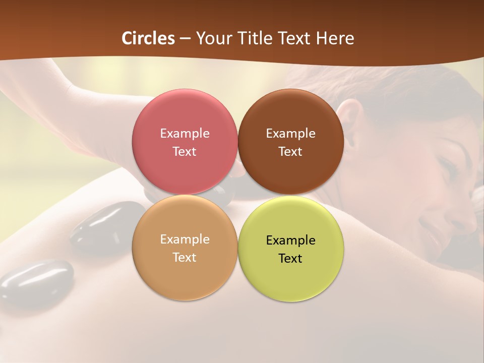 A Woman Getting A Hot Stone Massage At A Spa PowerPoint Template