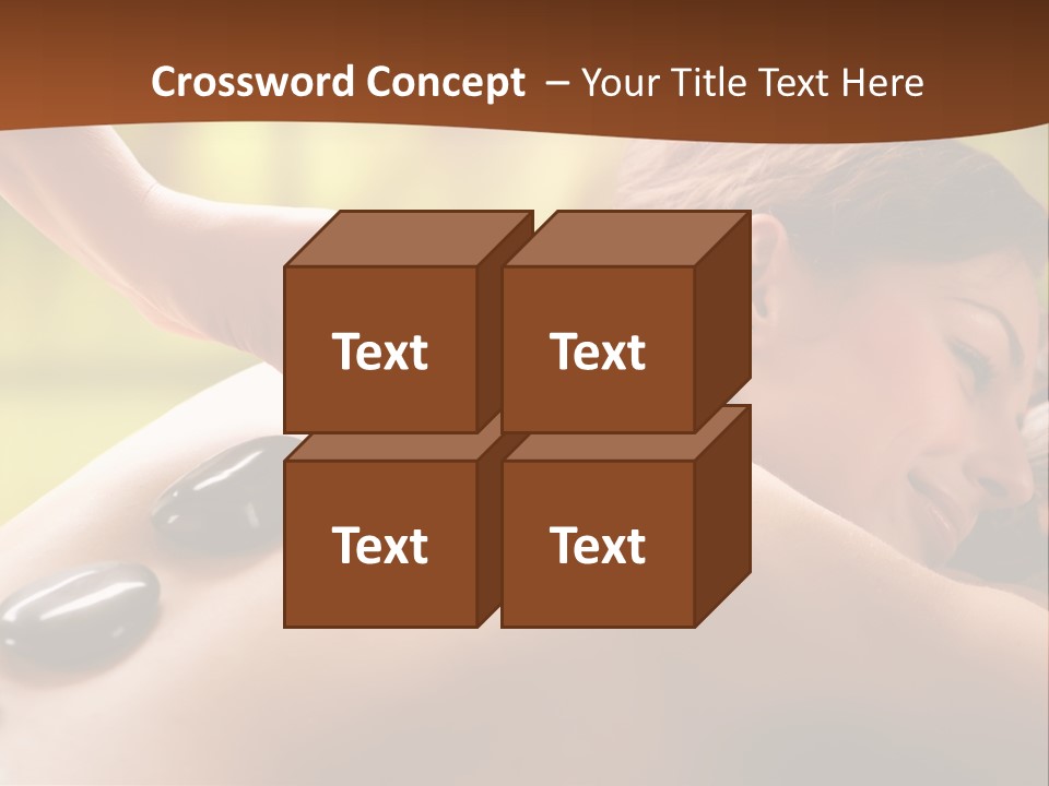 A Woman Getting A Hot Stone Massage At A Spa PowerPoint Template