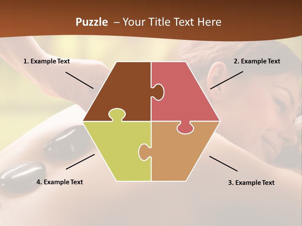 A Woman Getting A Hot Stone Massage At A Spa PowerPoint Template