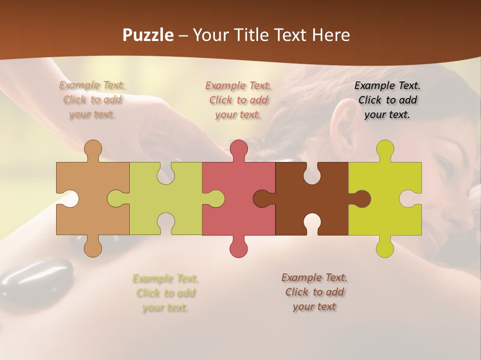 A Woman Getting A Hot Stone Massage At A Spa PowerPoint Template