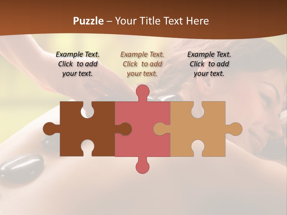 A Woman Getting A Hot Stone Massage At A Spa PowerPoint Template