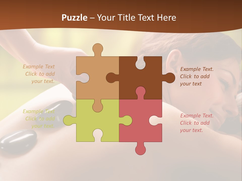 A Woman Getting A Hot Stone Massage At A Spa PowerPoint Template