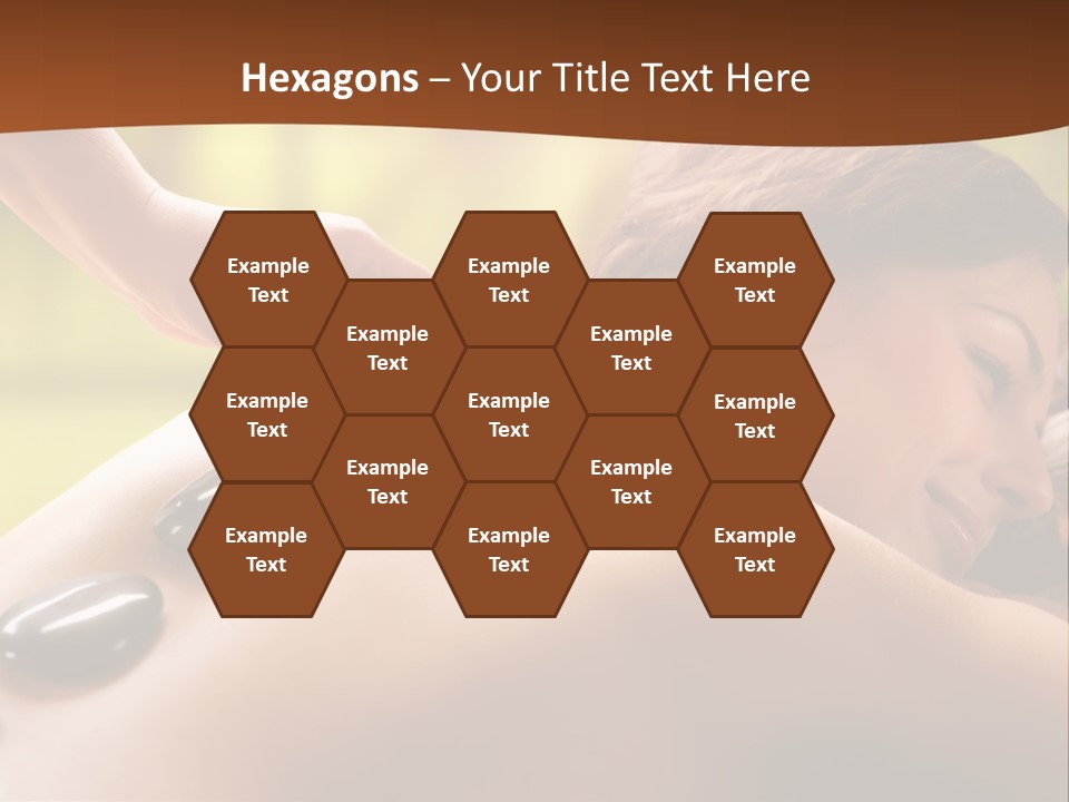 A Woman Getting A Hot Stone Massage At A Spa PowerPoint Template