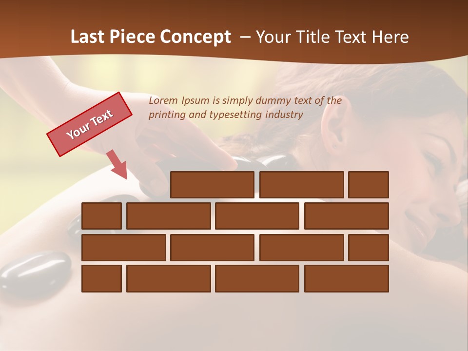 A Woman Getting A Hot Stone Massage At A Spa PowerPoint Template