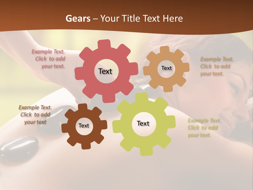 A Woman Getting A Hot Stone Massage At A Spa PowerPoint Template