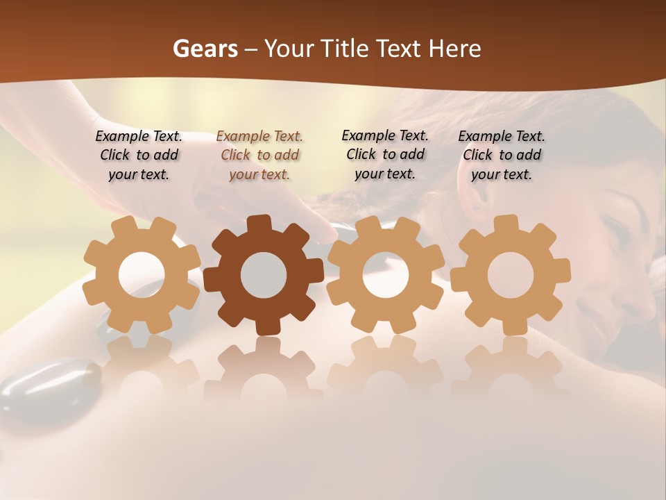 A Woman Getting A Hot Stone Massage At A Spa PowerPoint Template