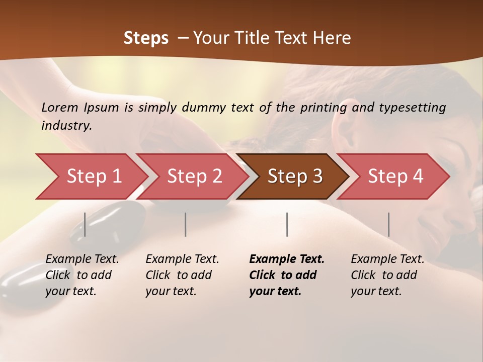 A Woman Getting A Hot Stone Massage At A Spa PowerPoint Template