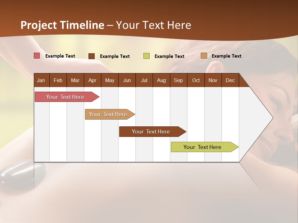 A Woman Getting A Hot Stone Massage At A Spa PowerPoint Template