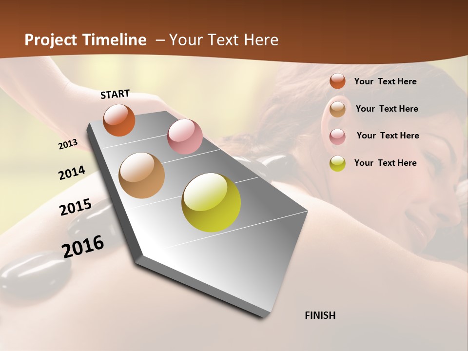 A Woman Getting A Hot Stone Massage At A Spa PowerPoint Template
