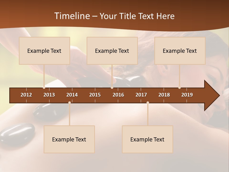 A Woman Getting A Hot Stone Massage At A Spa PowerPoint Template