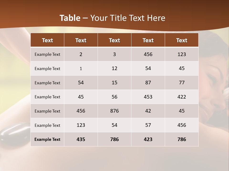 A Woman Getting A Hot Stone Massage At A Spa PowerPoint Template