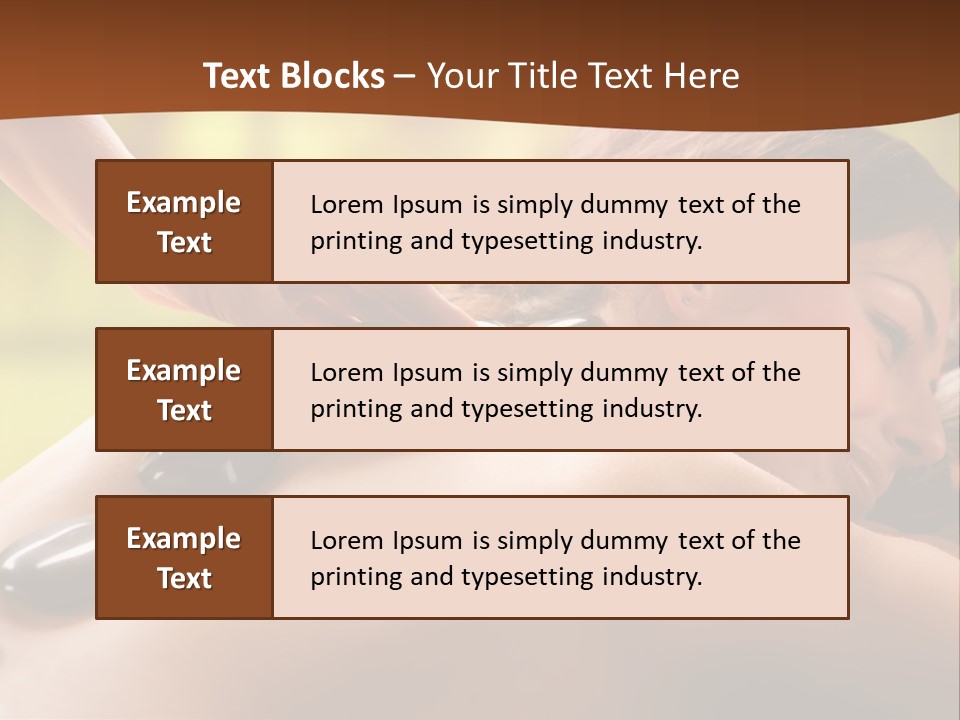 A Woman Getting A Hot Stone Massage At A Spa PowerPoint Template