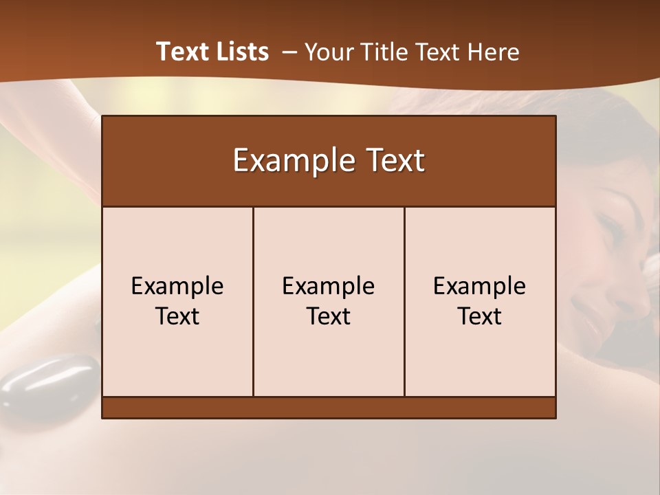 A Woman Getting A Hot Stone Massage At A Spa PowerPoint Template
