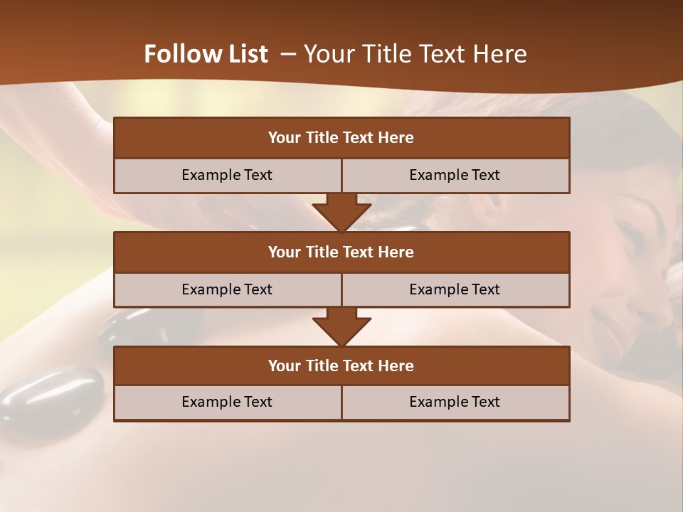 A Woman Getting A Hot Stone Massage At A Spa PowerPoint Template