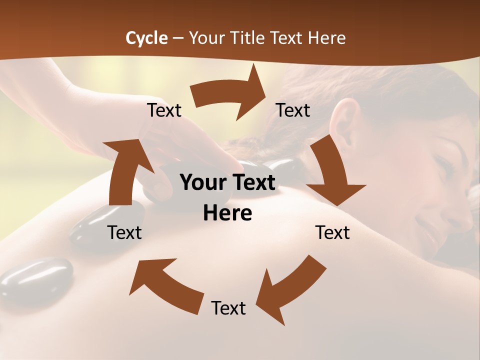 A Woman Getting A Hot Stone Massage At A Spa PowerPoint Template