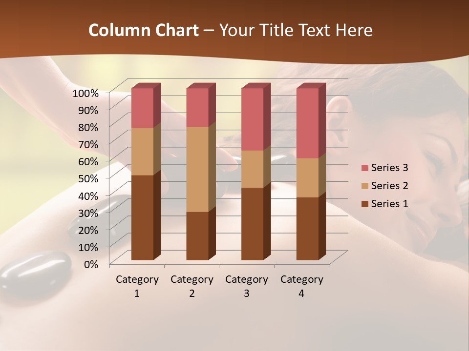 A Woman Getting A Hot Stone Massage At A Spa PowerPoint Template