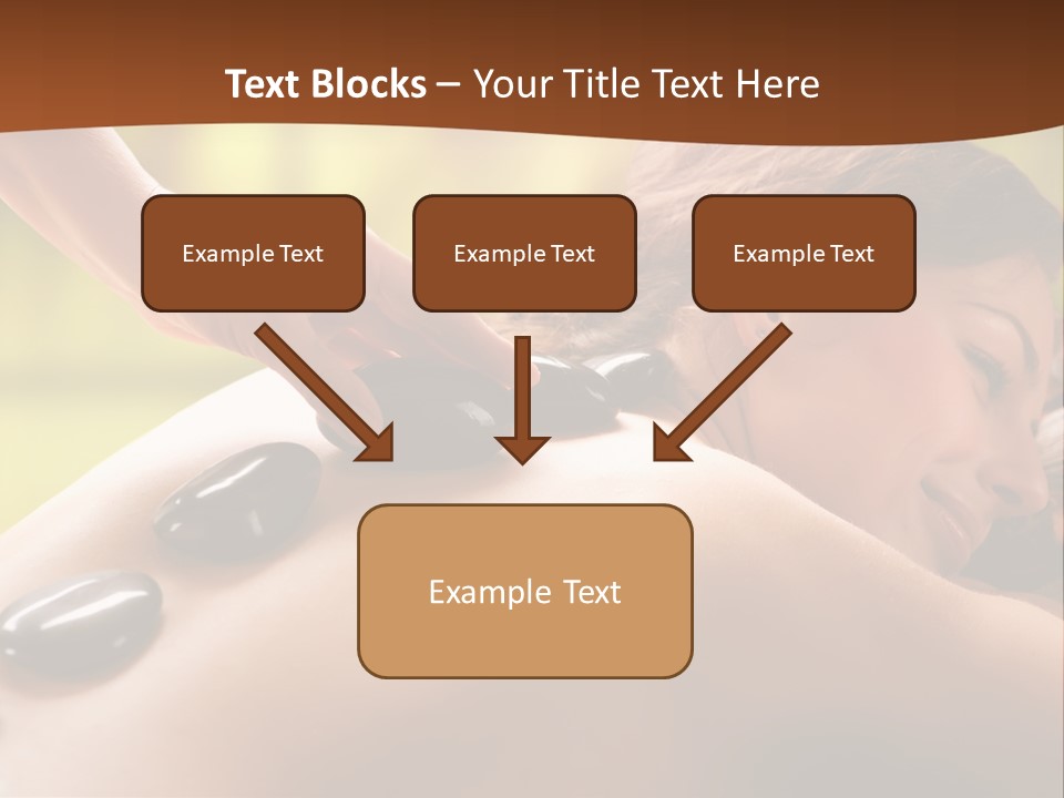 A Woman Getting A Hot Stone Massage At A Spa PowerPoint Template