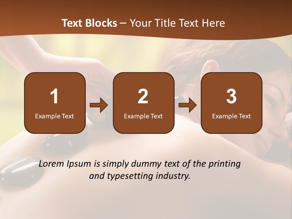 A Woman Getting A Hot Stone Massage At A Spa PowerPoint Template