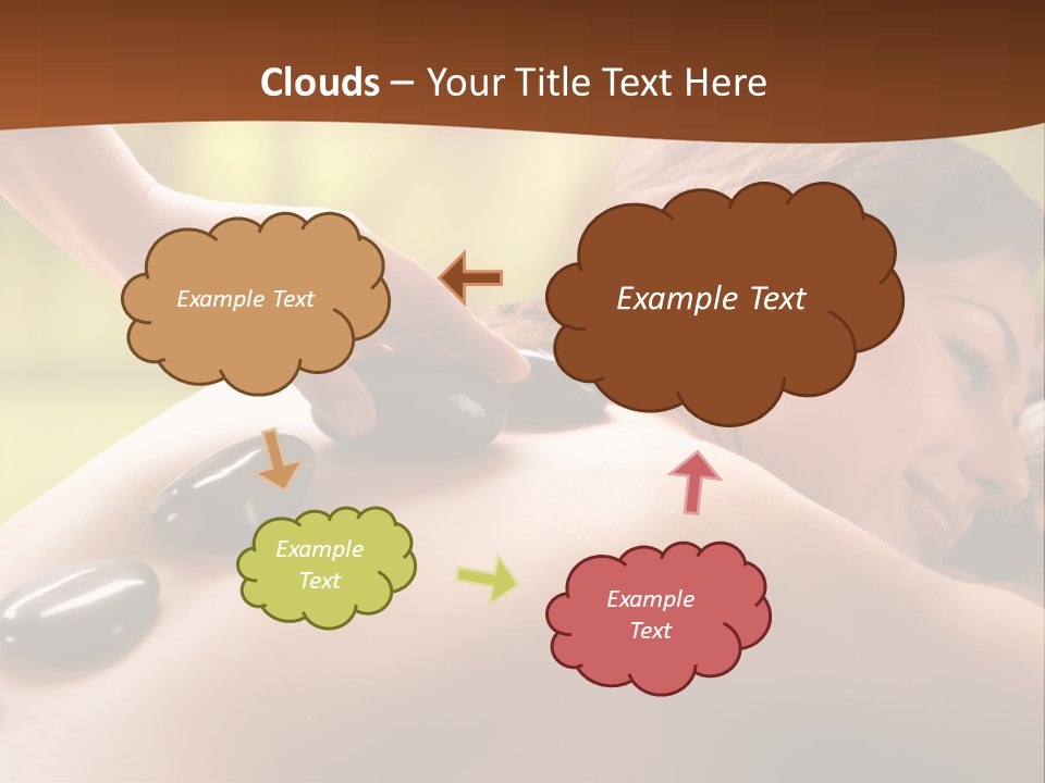 A Woman Getting A Hot Stone Massage At A Spa PowerPoint Template