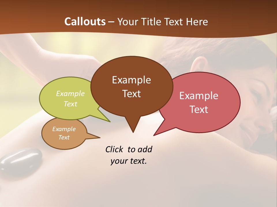 A Woman Getting A Hot Stone Massage At A Spa PowerPoint Template
