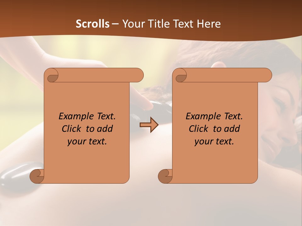 A Woman Getting A Hot Stone Massage At A Spa PowerPoint Template