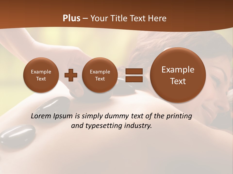 A Woman Getting A Hot Stone Massage At A Spa PowerPoint Template