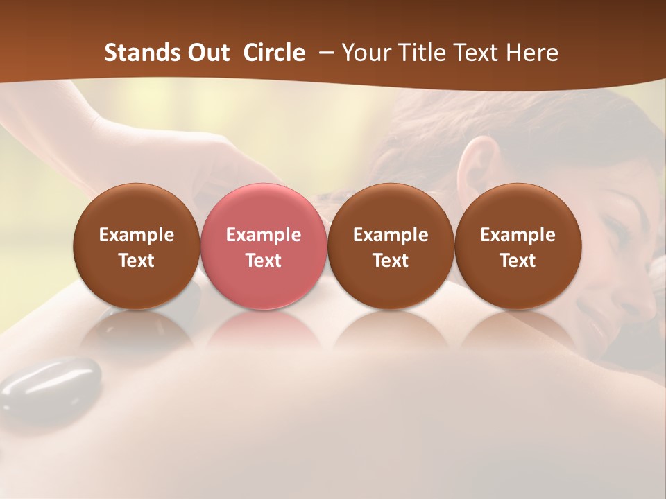A Woman Getting A Hot Stone Massage At A Spa PowerPoint Template