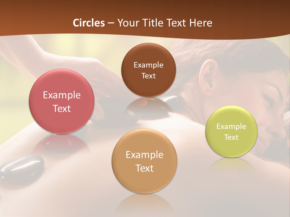 A Woman Getting A Hot Stone Massage At A Spa PowerPoint Template