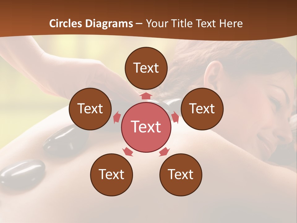 A Woman Getting A Hot Stone Massage At A Spa PowerPoint Template