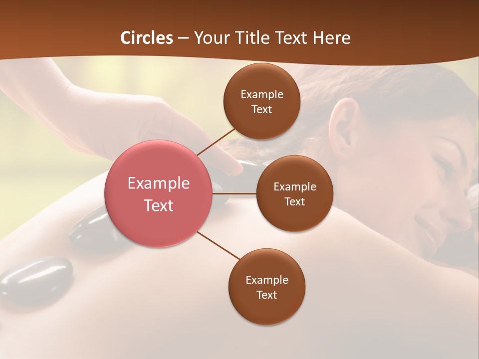A Woman Getting A Hot Stone Massage At A Spa PowerPoint Template