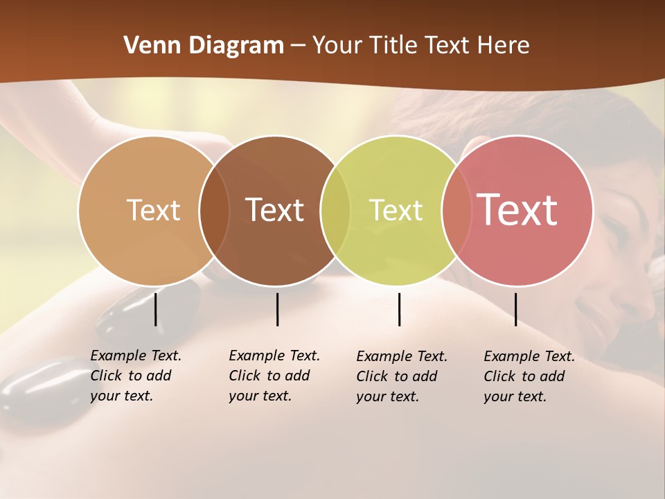 A Woman Getting A Hot Stone Massage At A Spa PowerPoint Template