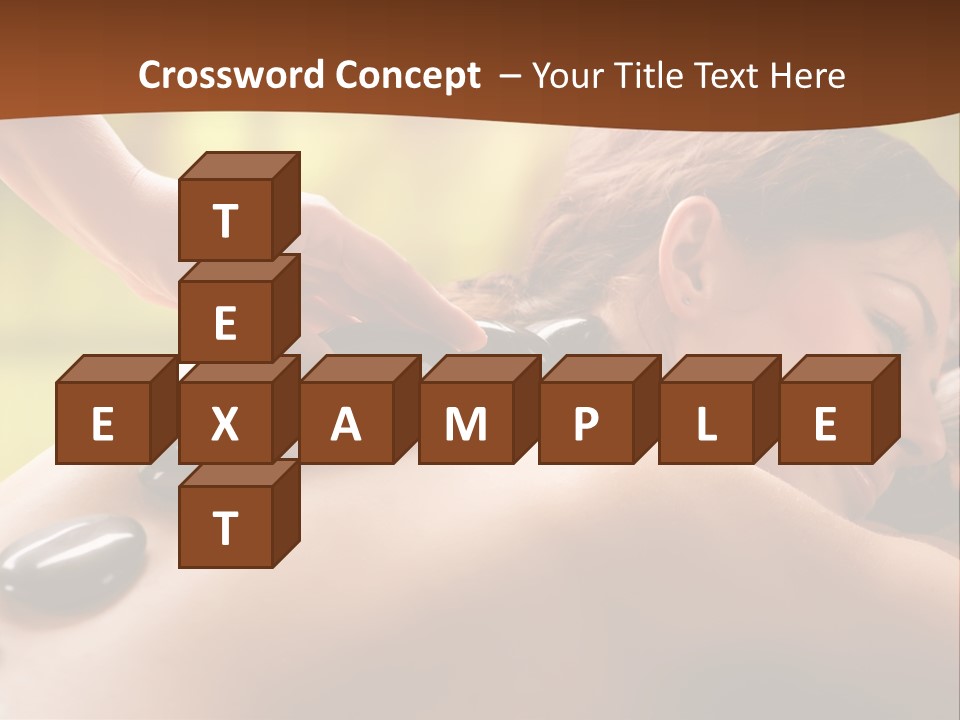 A Woman Getting A Hot Stone Massage At A Spa PowerPoint Template