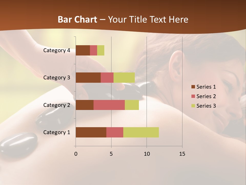 A Woman Getting A Hot Stone Massage At A Spa PowerPoint Template