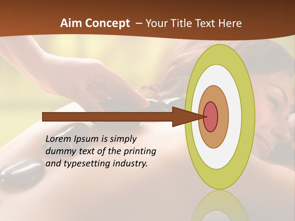 A Woman Getting A Hot Stone Massage At A Spa PowerPoint Template